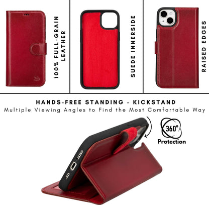 Casper iPhone 14 Series Detachable Leather Wallet Case