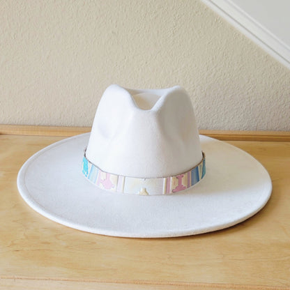 **Pastel Navajo Embossed Leather Hat Band Only 950o