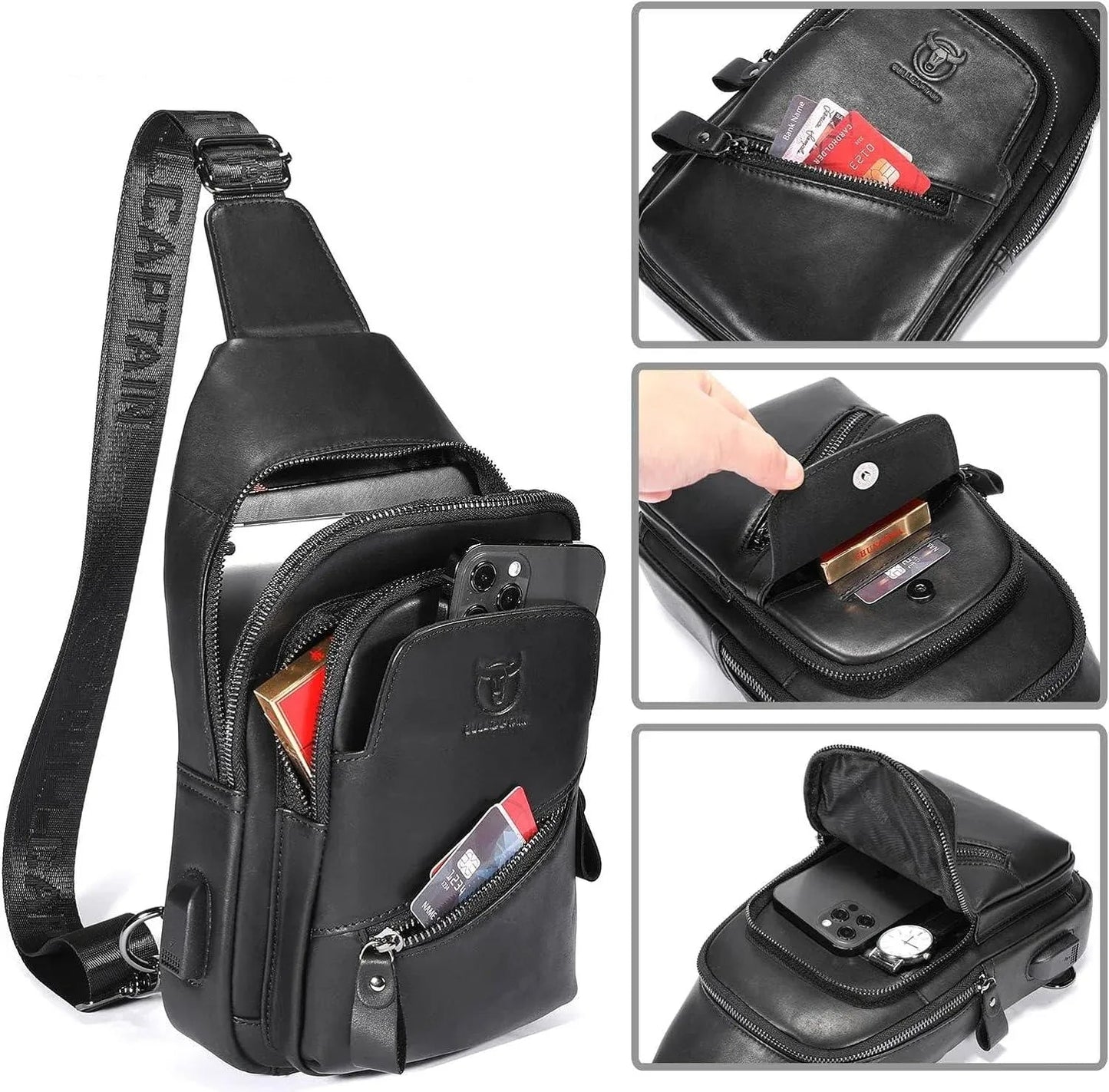 Premium Leather Sling Bag – Functional & Refined