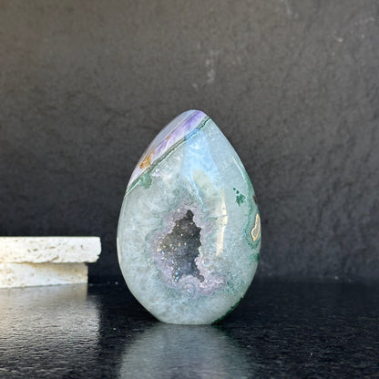 Crystal Geode, home decor with crystals eggs, quartz and agate find