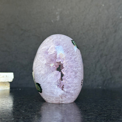 Amethyst Egg, Amethyst Quartz Crystal Cluster with agate formations, Amazing AAA Quality Geode Cave for collectors