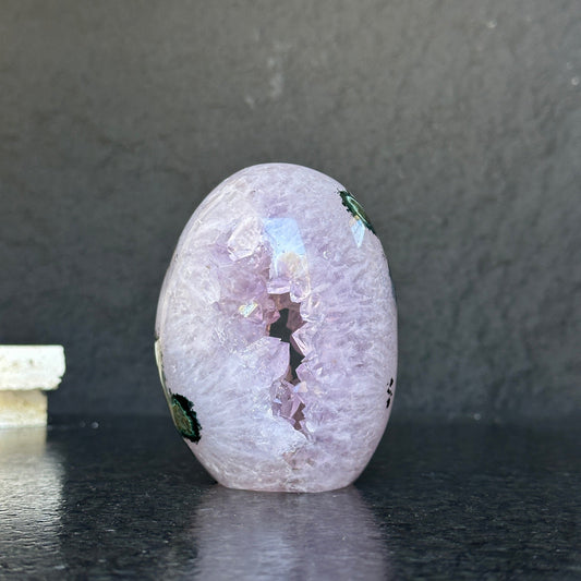 Amethyst Egg, Amethyst Quartz Crystal Cluster with agate formations, Amazing AAA Quality Geode Cave for collectors