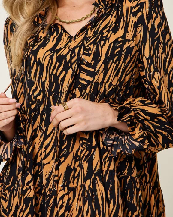 Caramel & Black Tiger Dress