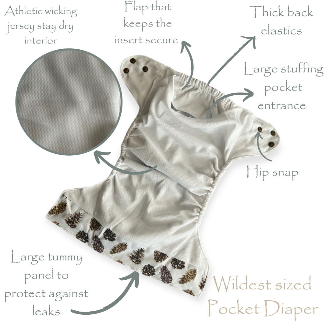 Wildest Cloth Diaper Pocket - Flutter