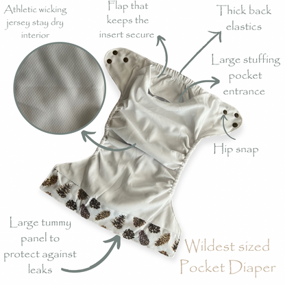 Wildest Cloth Diaper Pocket - Flutter
