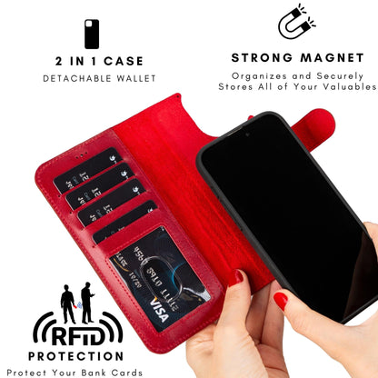 Casper iPhone 14 Series Detachable Leather Wallet Case