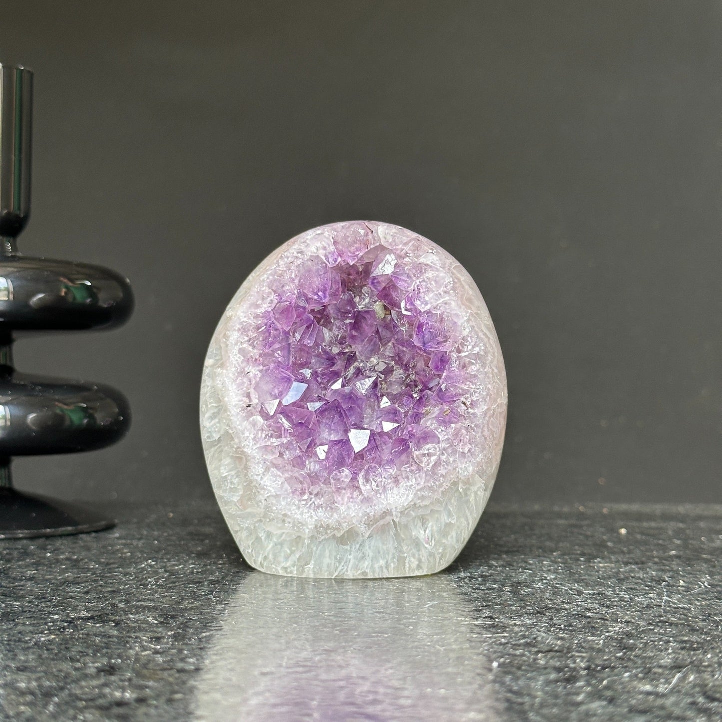 Incredible Deep Purple Amethyst Stone, Egg shaped crystal piece, AAA amethyst quality Oval Full polished Crystal