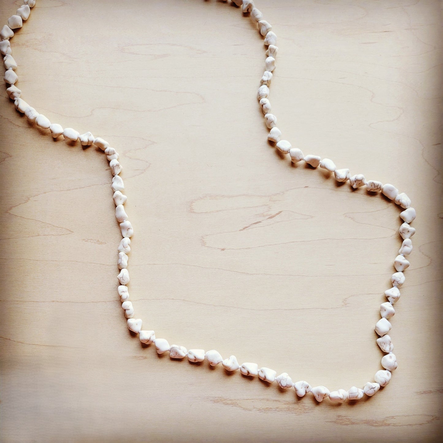 Boho Beaded Layering Necklace in White Turquoise 254q