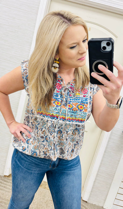 Teal Patricia Blouse