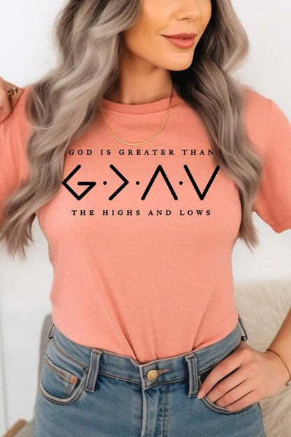 God is Greater Than Graphic Plus Tee
