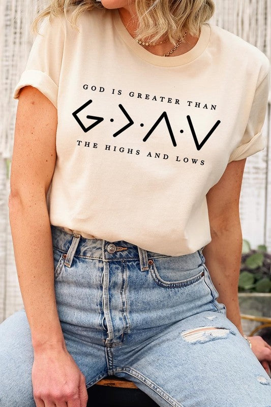 God is Greater Than Graphic Plus Tee
