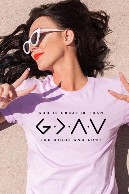 God is Greater Than Graphic Plus Tee