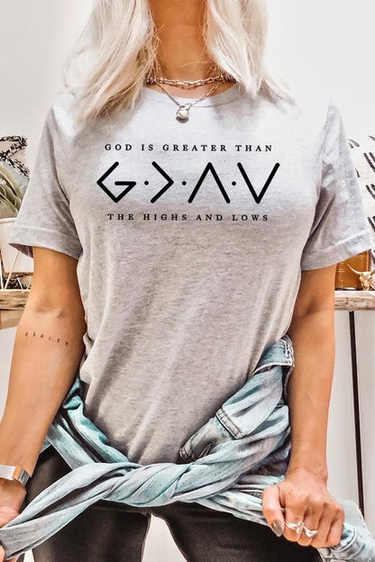 God is Greater Than Graphic Plus Tee