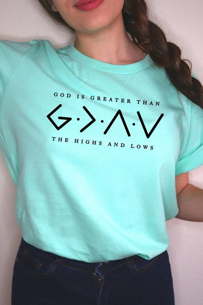 God is Greater Than Graphic Plus Tee