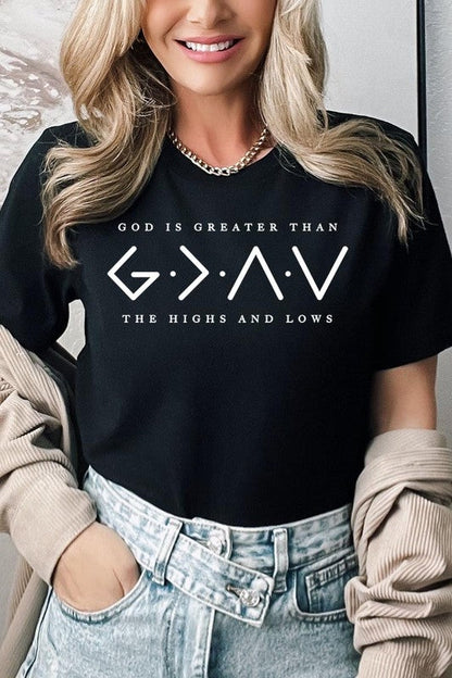 God is Greater Than Graphic Plus Tee