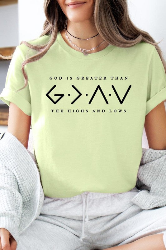 God is Greater Than Graphic Plus Tee