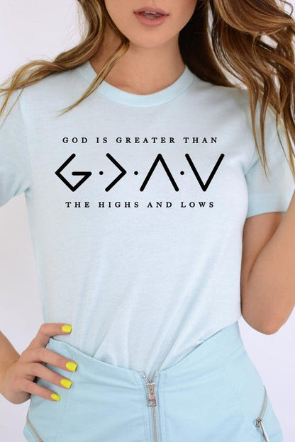 God is Greater Than Graphic Plus Tee