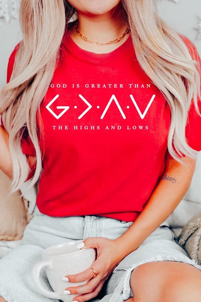 God is Greater Than Graphic Plus Tee
