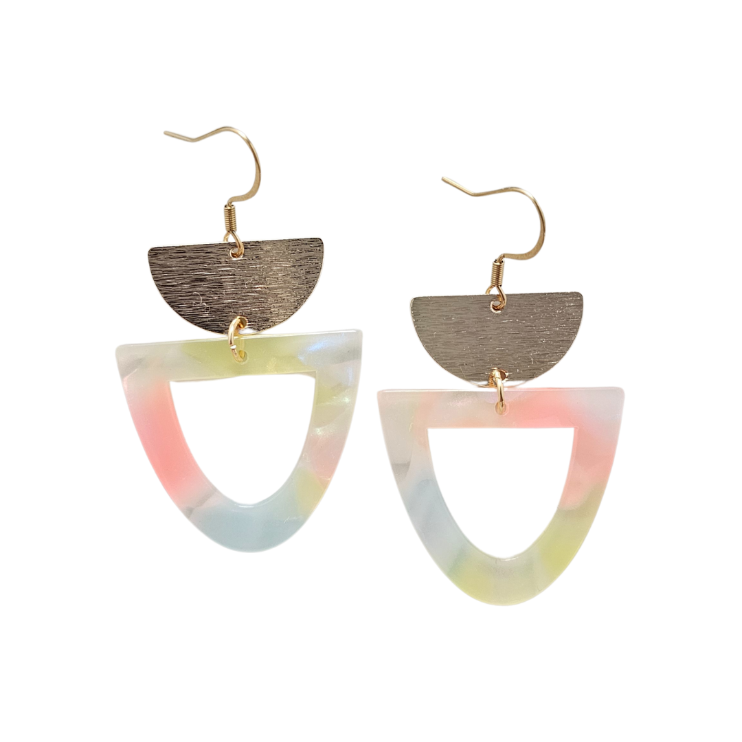 Irene Earrings - Iridescent Neon