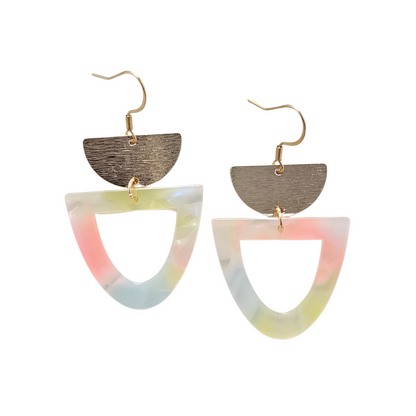 Irene Earrings - Iridescent Neon