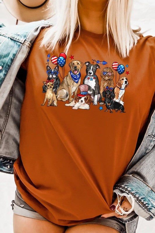 4th of July dogs Graphic Plus Tee