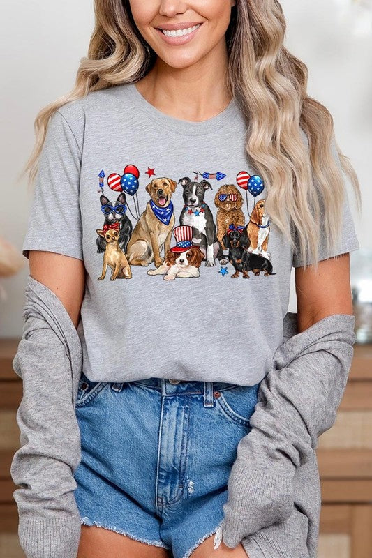 4th of July dogs Graphic Plus Tee