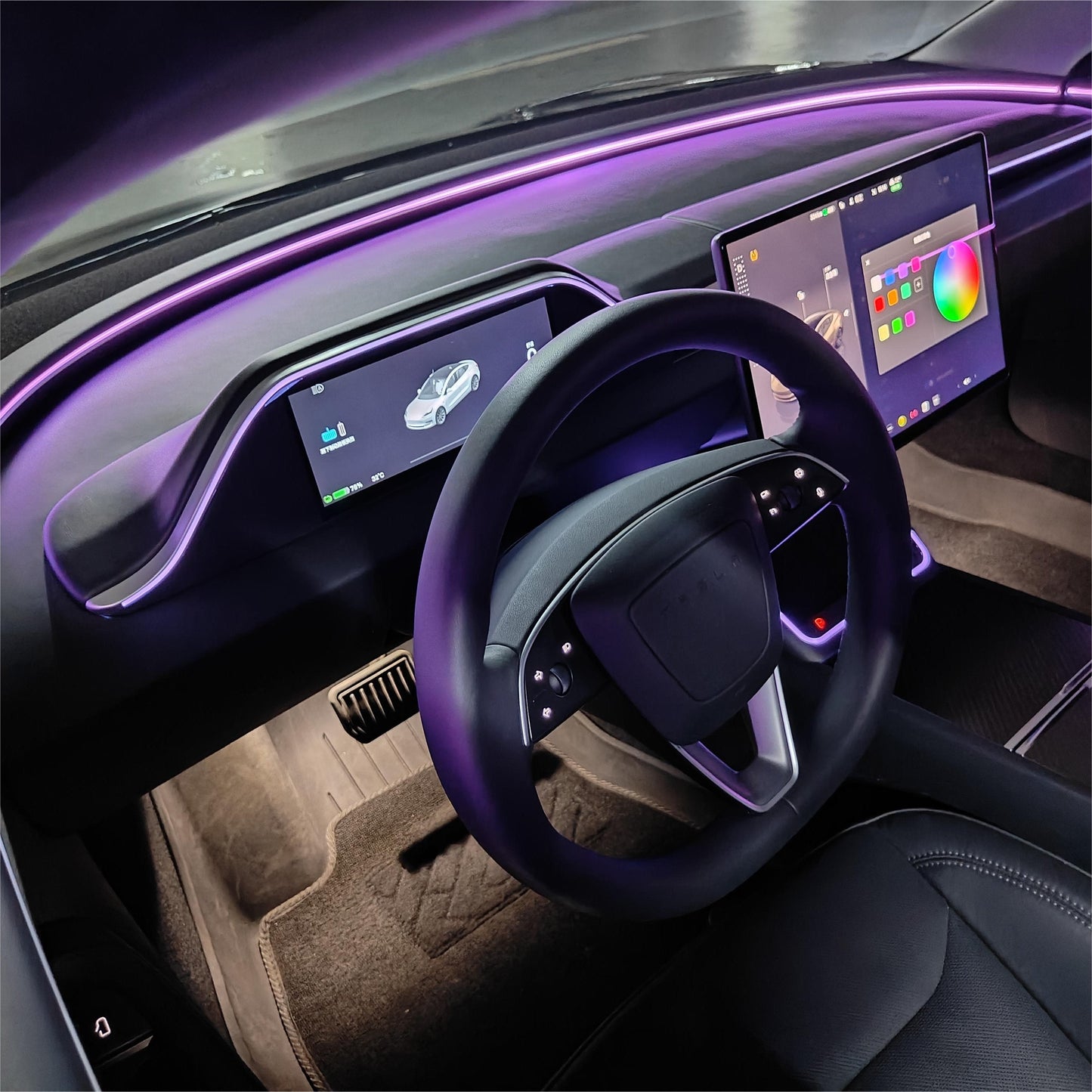 TESERY 8.9'' Integrated Dashboard Display with Ambient Lighting for Model 3 Highland / Model Y Juniper