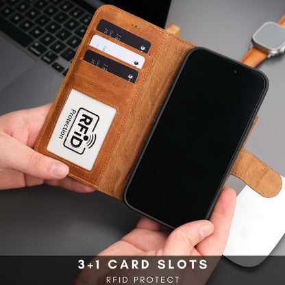 Casper iPhone 16 Wallet Case Leather MagSafe