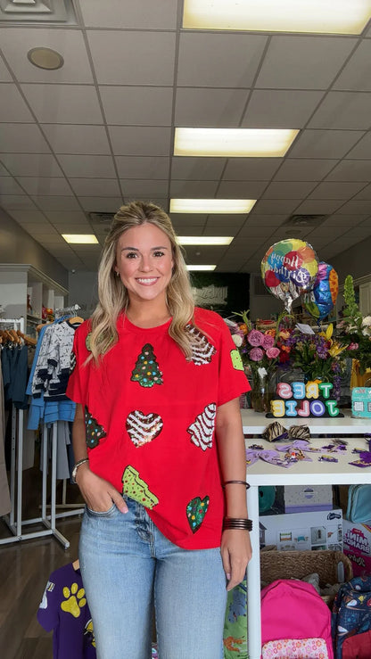 Preorder 11/5 : Tree Cake Sequin Top