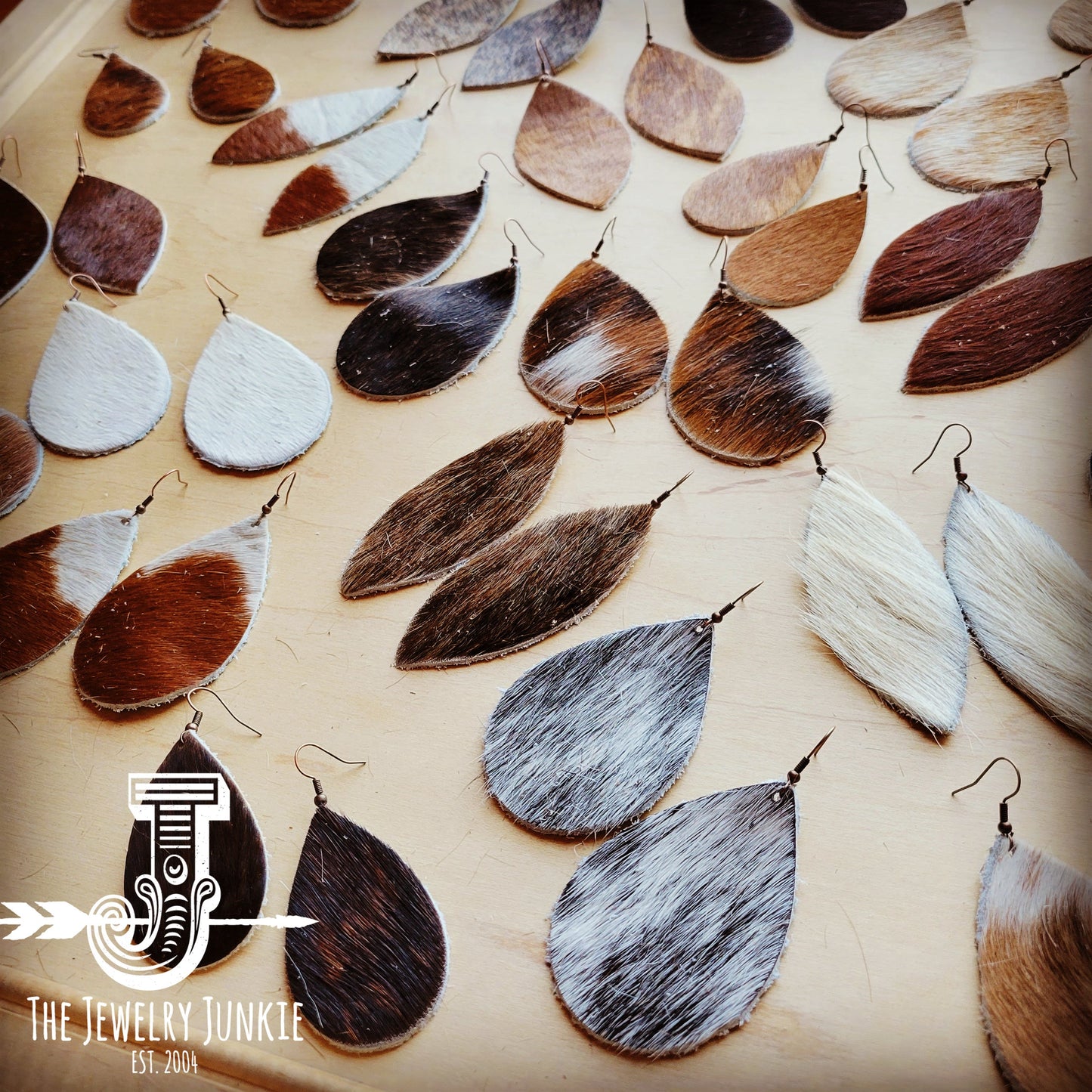 **Leather Earring Starter Pack-Hair-On-Hide-50 Pairs 208n