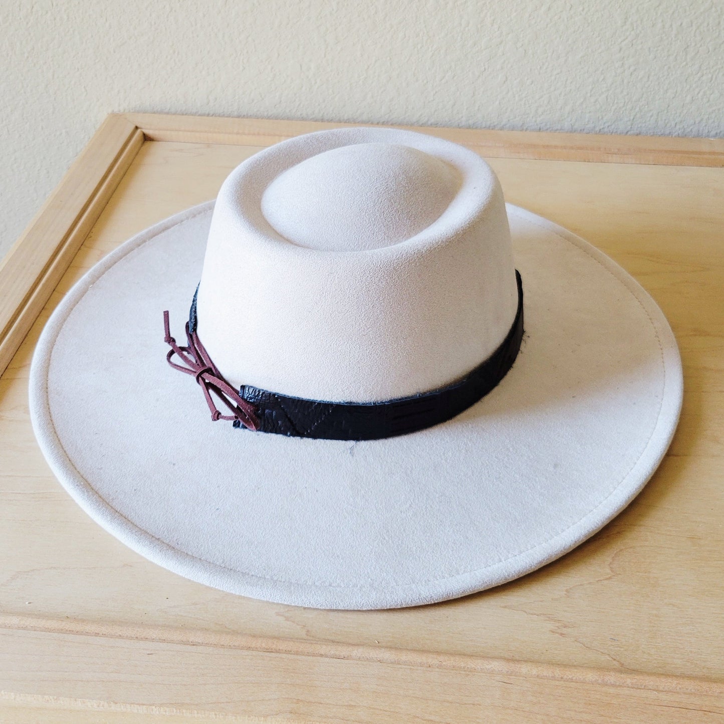 Black Navajo Embossed Leather Hat Band Only 952q