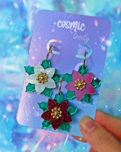 Poinsettia Earrings