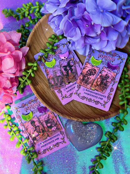 Halloween Tarot Card Earrings