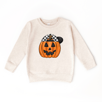 Pumpkin Backwards Hat Sweatshirt
