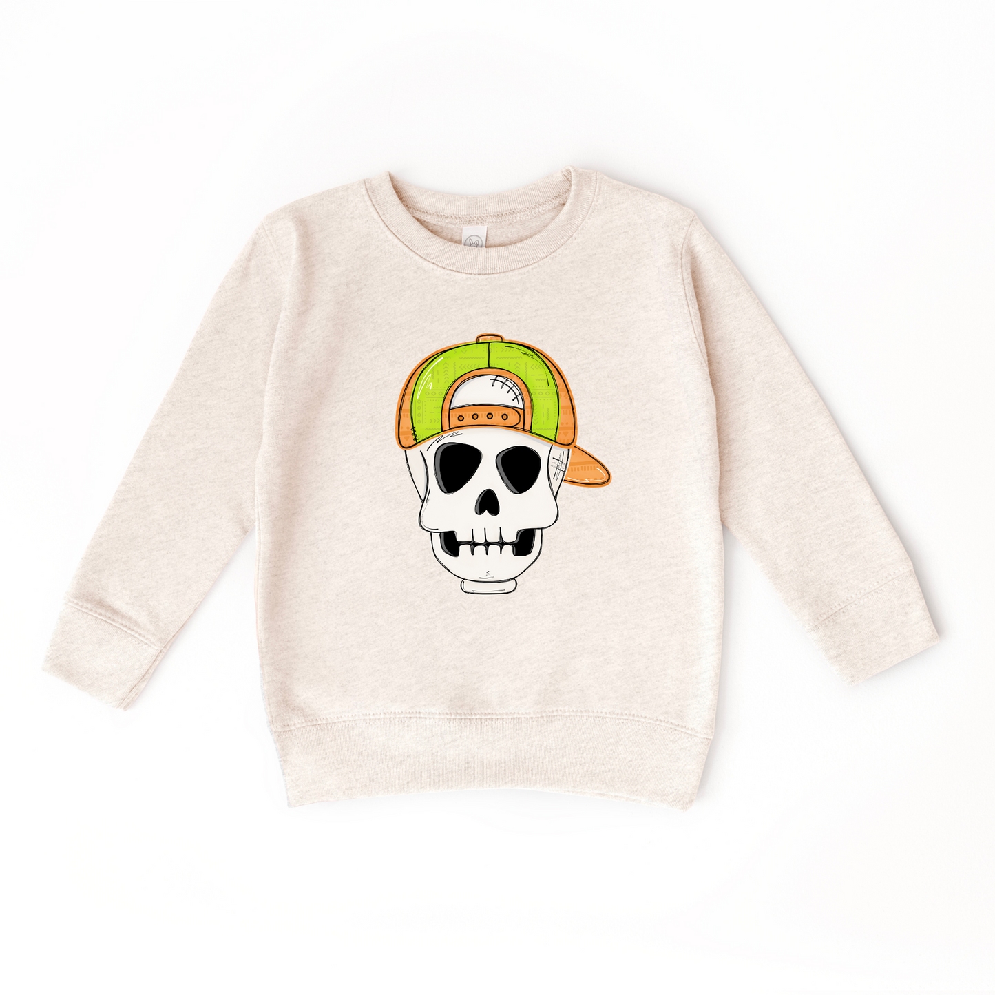 Backwards Hat Skull Sweatshirt