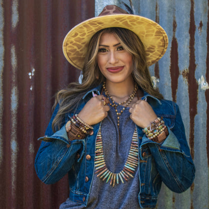 Aqua Terra Slab on Narrow Leather Cuff Bracelet 006c