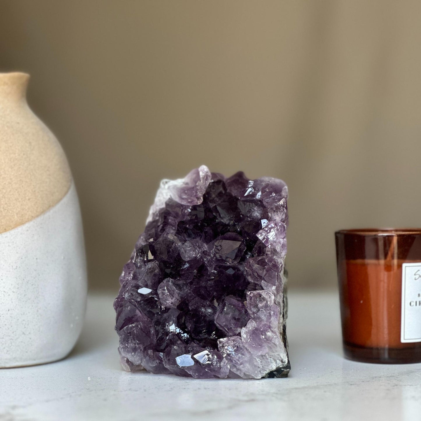 Amethyst Geode, Large Cluster, Premium quality stone from Uruguay, Deep Purple Crystal