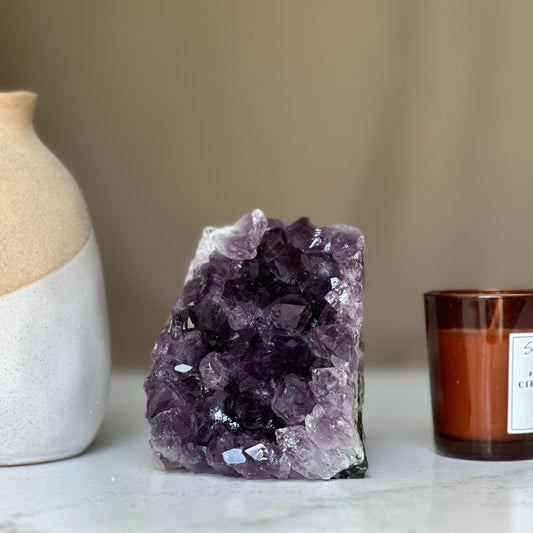 Amethyst Geode, Large Cluster, Premium quality stone from Uruguay, Deep Purple Crystal