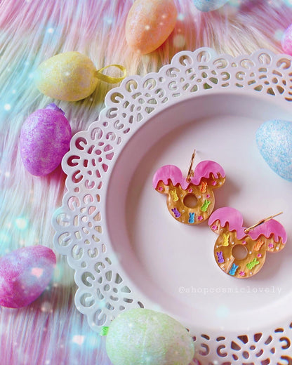 Mousey Easter Donut Earrings
