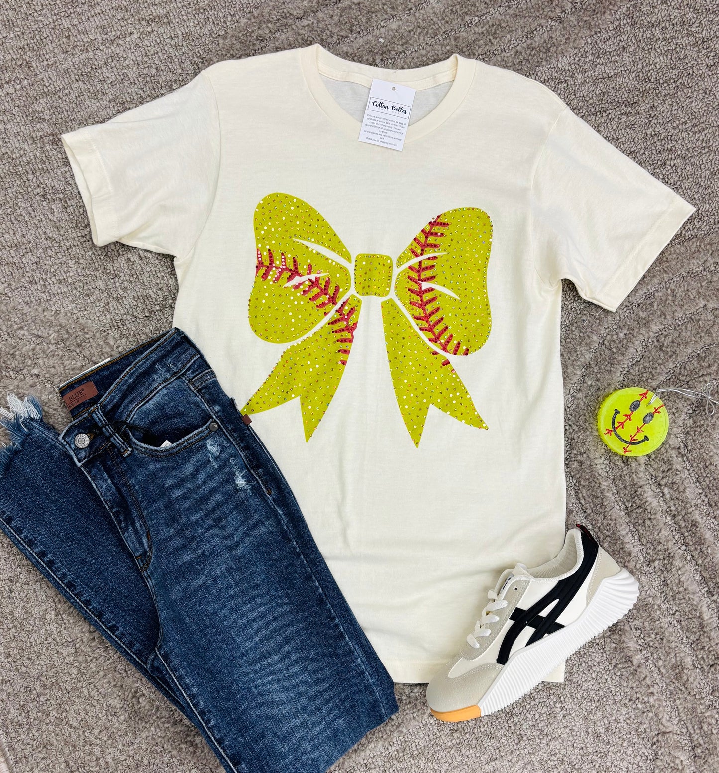 Cream Softball Spangle