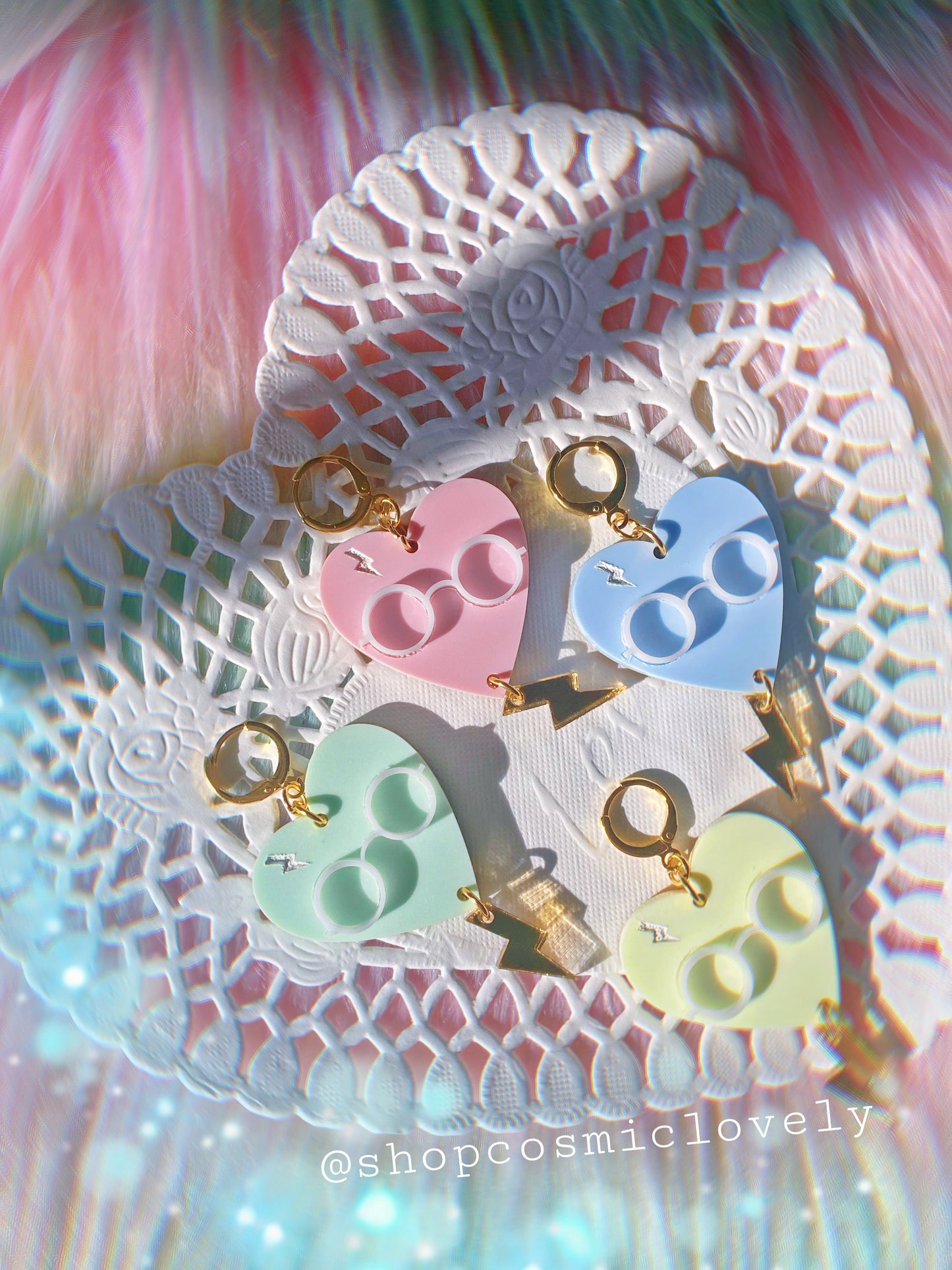 Wizard Candy Heart Earrings