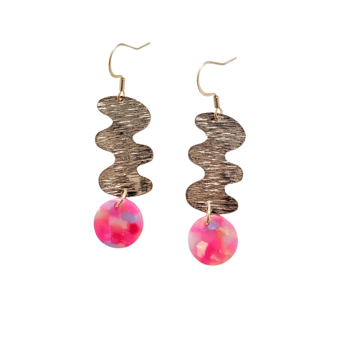 Hazel Earrings - Tropical Pink
