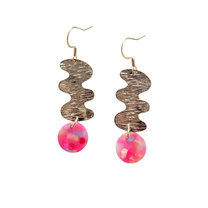 Hazel Earrings - Tropical Pink