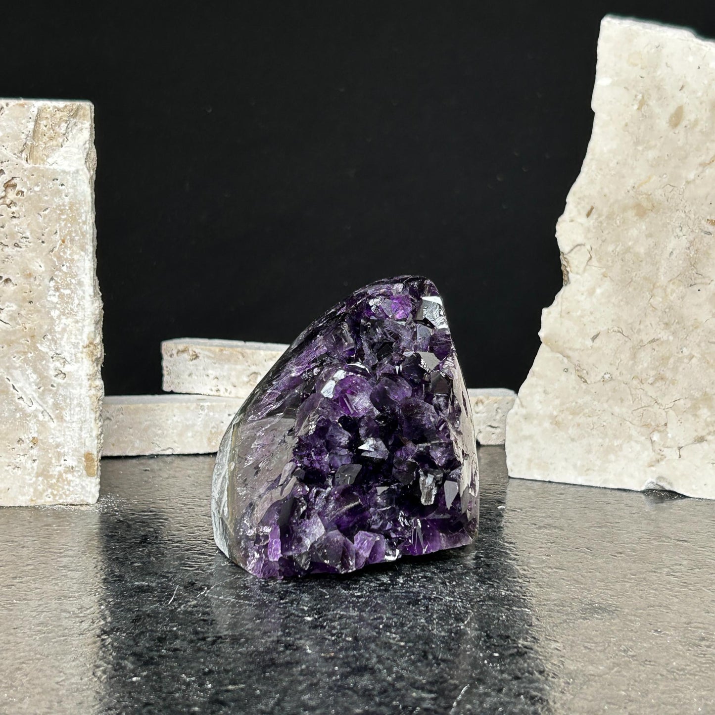 Top Grade Deep Purple Uruguayan Amethyst, Amethyst cluster with agate Formations