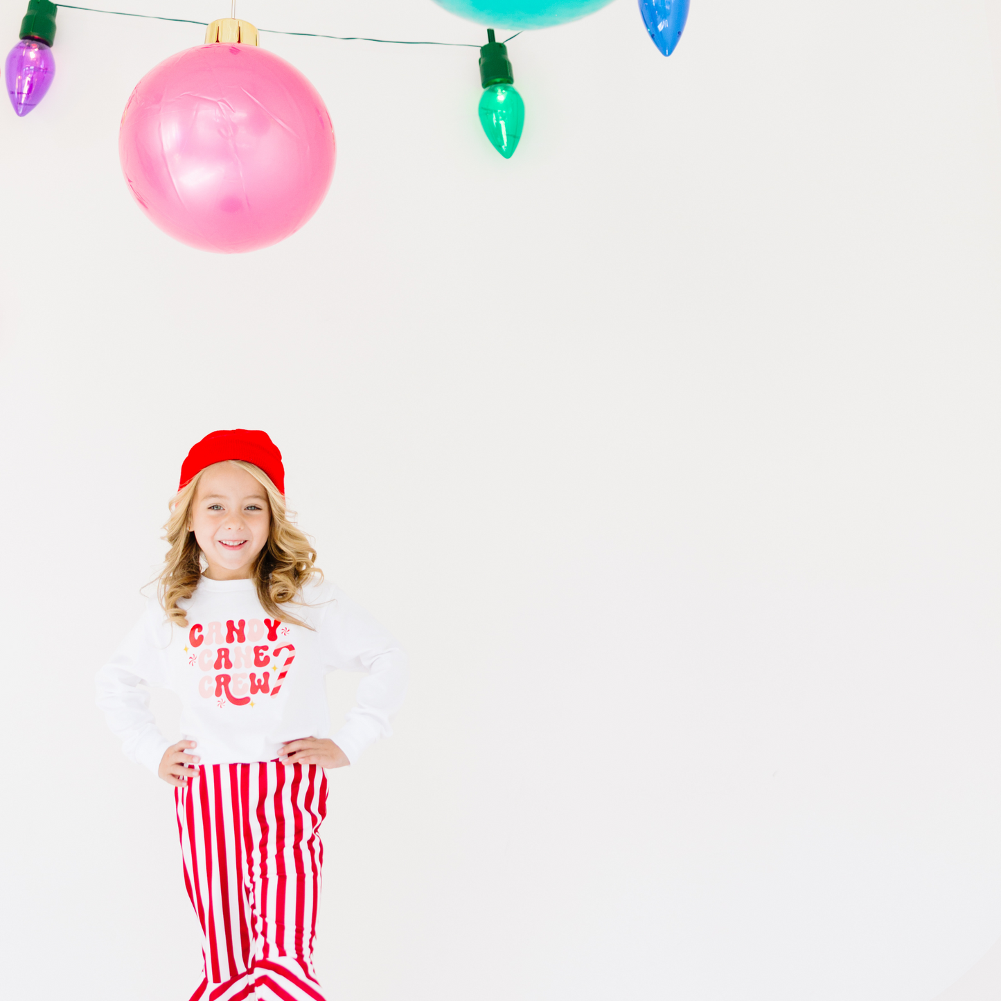 Candy Cane Crew Sweater