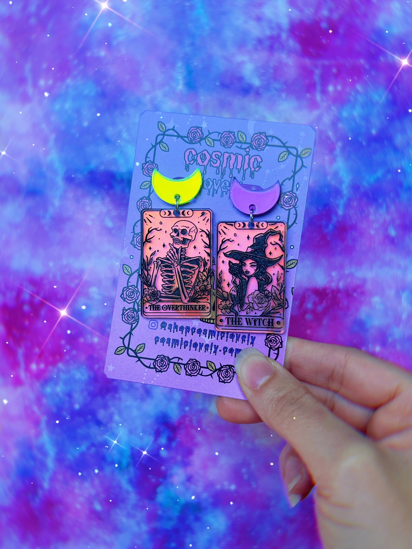 Halloween Tarot Card Earrings