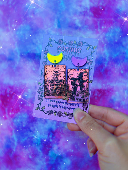 Halloween Tarot Card Earrings