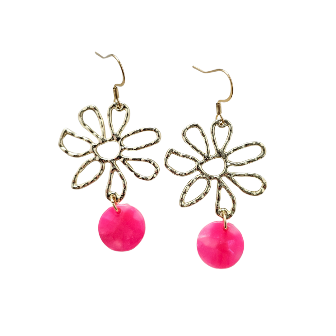 Maisy Earrings - Hot Pink