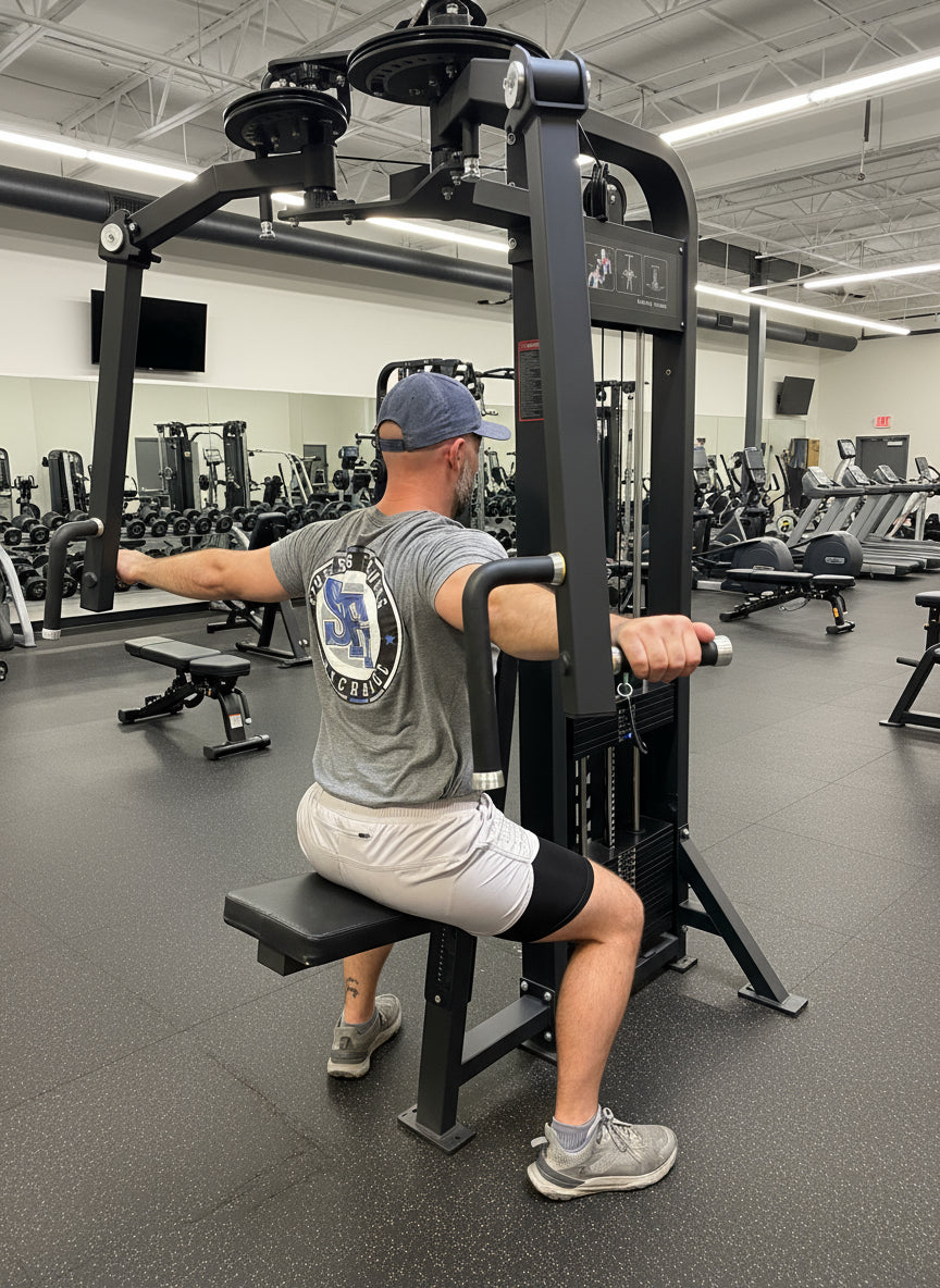 SFE Selectorized Pec Fly/Rear Delt Machine w/ 250lb weight stacks (New)