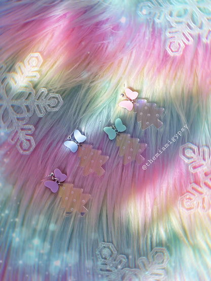 Iridescent Christmas Tree Earrings